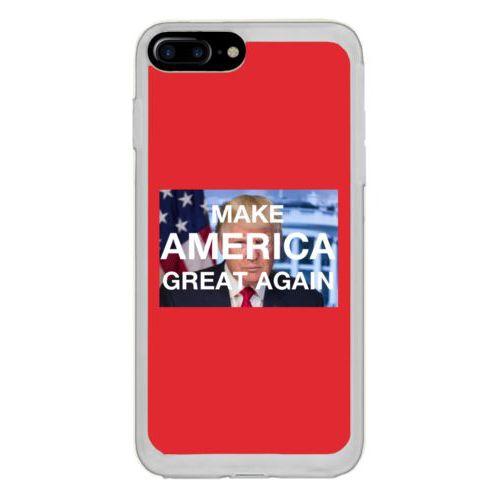 Personalized phone case personalized with Trump photo and "Make America Great Again" design