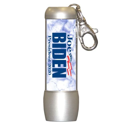 Handy custom photo flashlight personalized with "Joe Biden President 2020" logo on cloud design