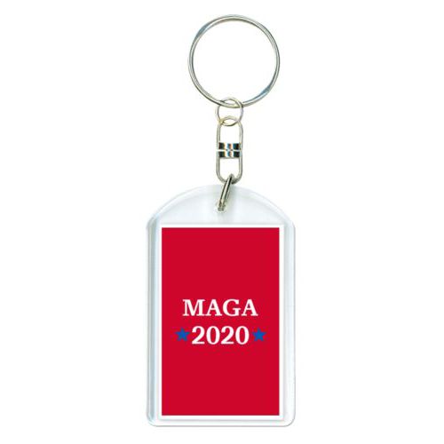 Custom keychain personalized with "MAGA 2020" design