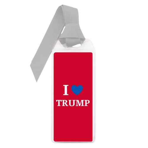 Personalized bookmark personalized with "I Love TRUMP" design