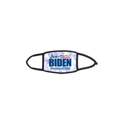 Custom facemask personalized with "Joe Biden President 2020" logo on cloud design