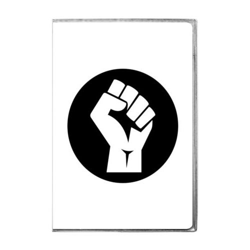 6x9 journal personalized with Black Lives Matter fist logo design