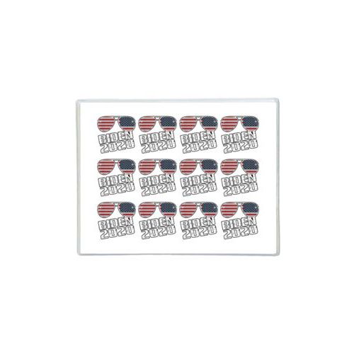 Note cards personalized with "Biden 2020" sunglasses tile design