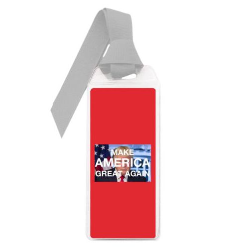Personalized bookmark personalized with Trump photo and "Make America Great Again" design