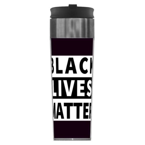 Mug personalized with "Black Lives Matter" white on black design
