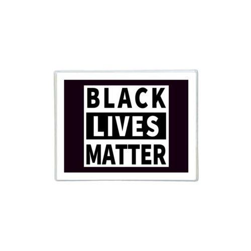 Note cards personalized with "Black Lives Matter" white on black design