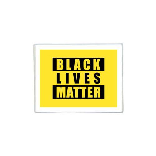 Note cards personalized with "Black Lives Matter" black on yellow design