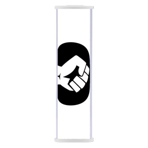 Battery backup phone charger personalized with Black Lives Matter fist logo design
