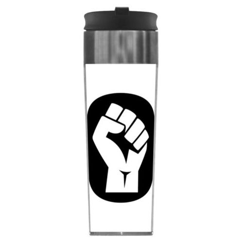 Mug personalized with Black Lives Matter fist logo design
