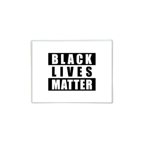 Note cards personalized with "Black Lives Matter" black on white design