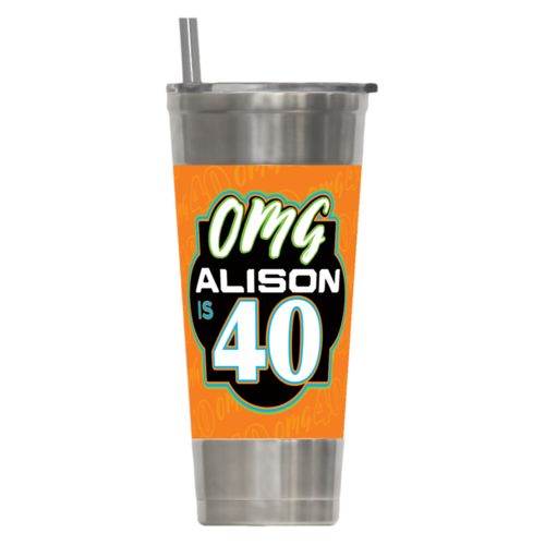 Personalized with "OMG - Is 40" and a name