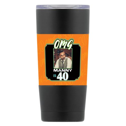 Personalized with "OMG - Is 40" and a photo and a name