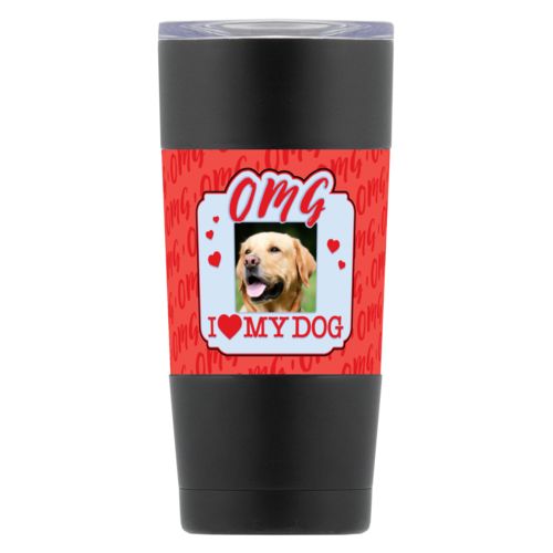 Personalized with "OMG I love my dog" and a photo