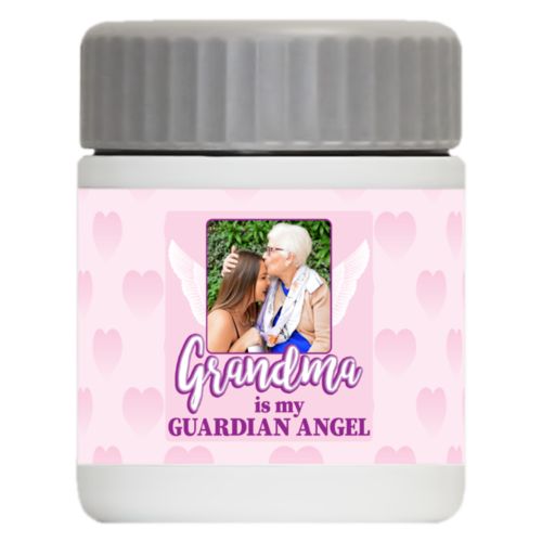 Personalized with "Grandma is my guardian angel" and a photo