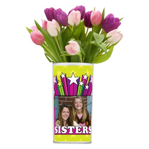 Personalized with "Sisters" and a photo