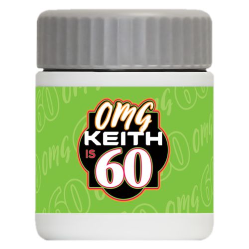 Personalized with "OMG - Is 60" and a name