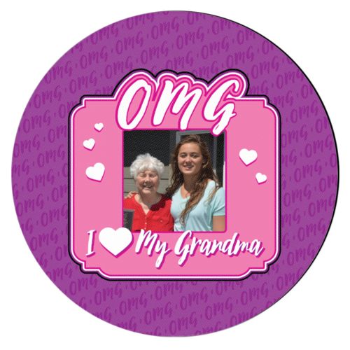 Personalized with "OMG I love my grandma" and a photo