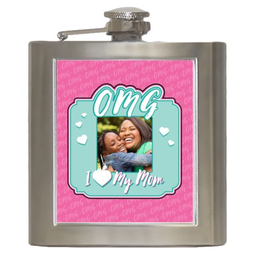 Personalized with "OMG I love my mom" and a photo