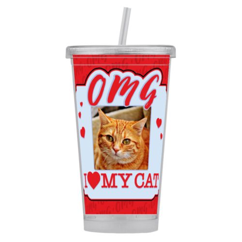 Personalized with "OMG I love my cat" and a photo