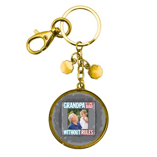 Personalized with "Grandpa is like dad - Without rules" and a photo