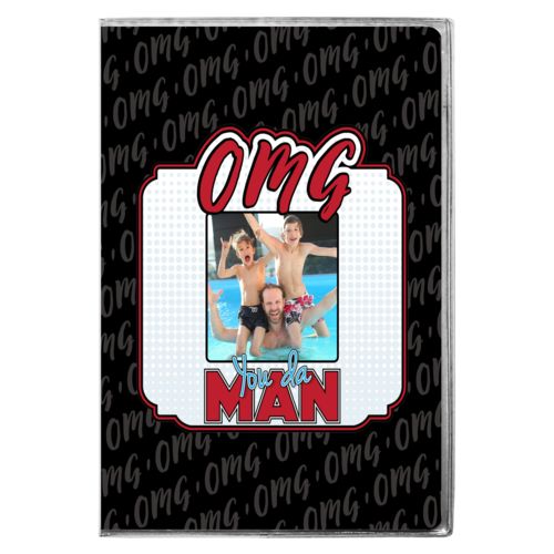 Personalized with "OMG You da man" and a photo