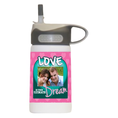 Personalized with "Love is the ultimate dream" and a photo
