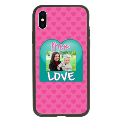 Personalized with "Mom love" and a photo