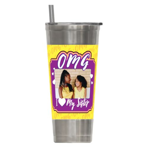 Personalized with "OMG I love my sister" and a photo