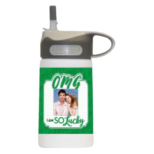 Personalized with "OMG I am so lucky" and a photo