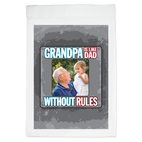 Personalized with "Grandpa is like dad - Without rules" and a photo
