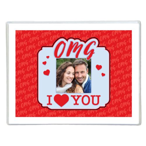 Personalized with "OMG I love you" and a photo