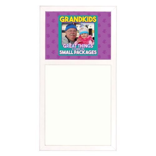 Personalized with "Grandkids - Great things come in small packages" and a photo