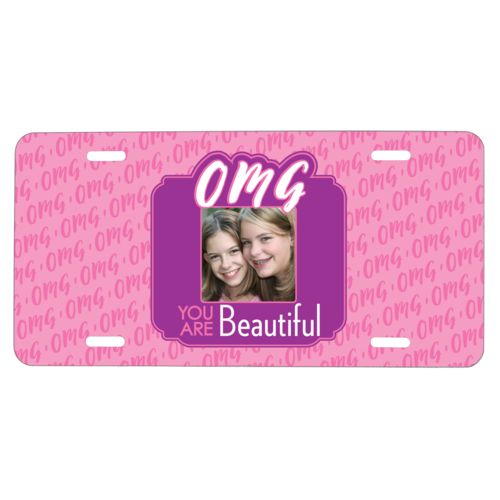 Personalized with "OMG You are beautiful" and a photo